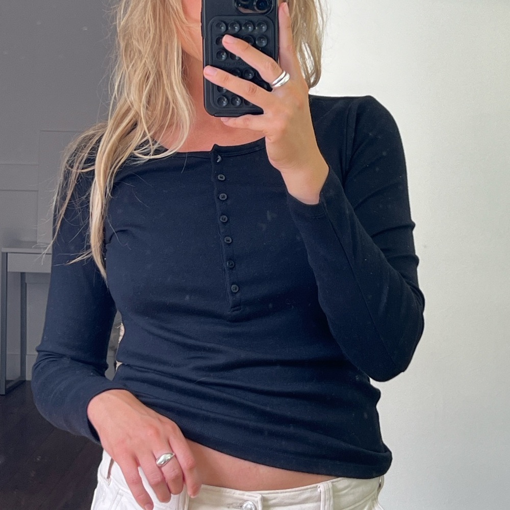 Black Henley long sleeve